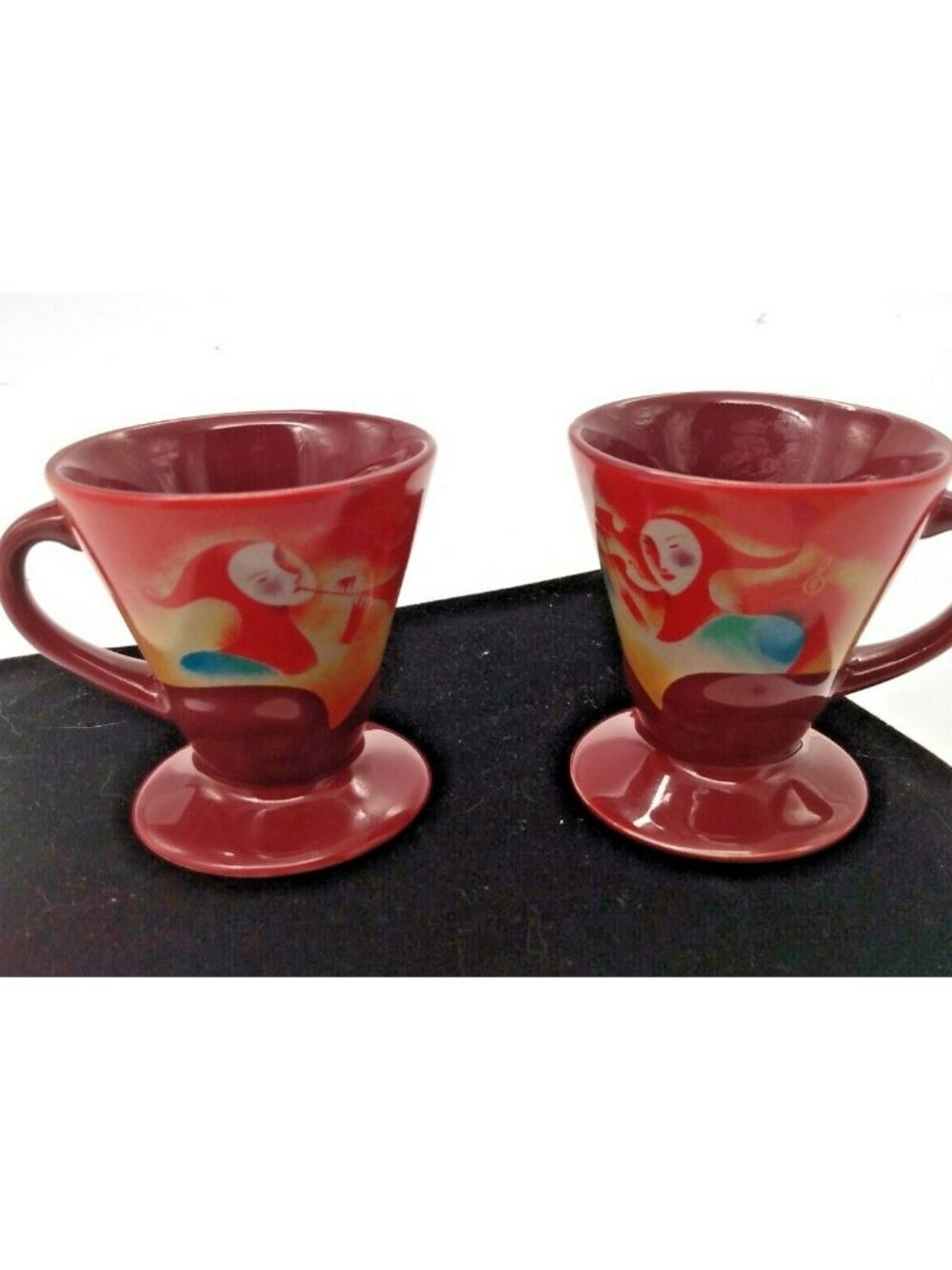 Musical Jesters Expresso Cup Linda Frichtel Frangelico Liqueur 1999 (pair of 2)
